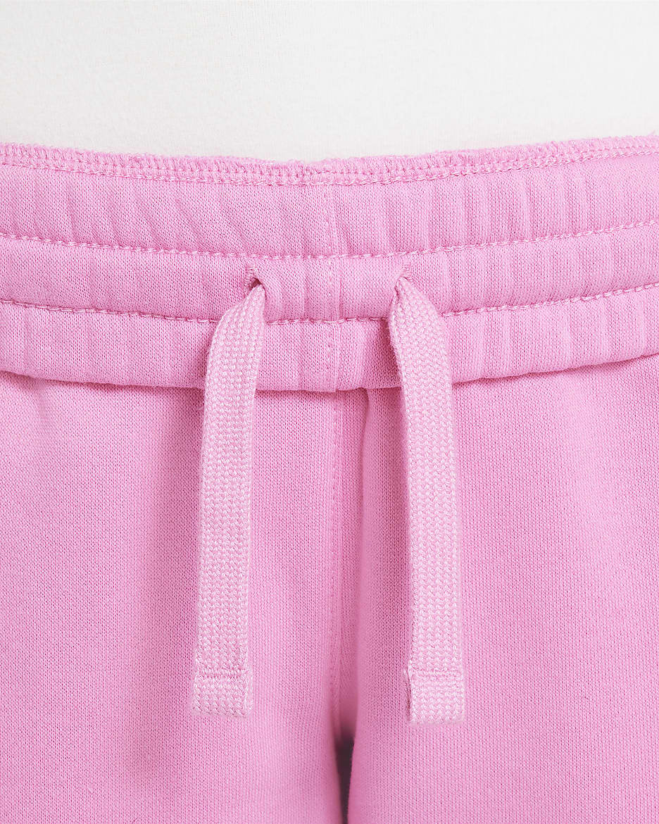 Joggers para niños talla grande Nike Club Fleece - Rosa alegre/Blanco