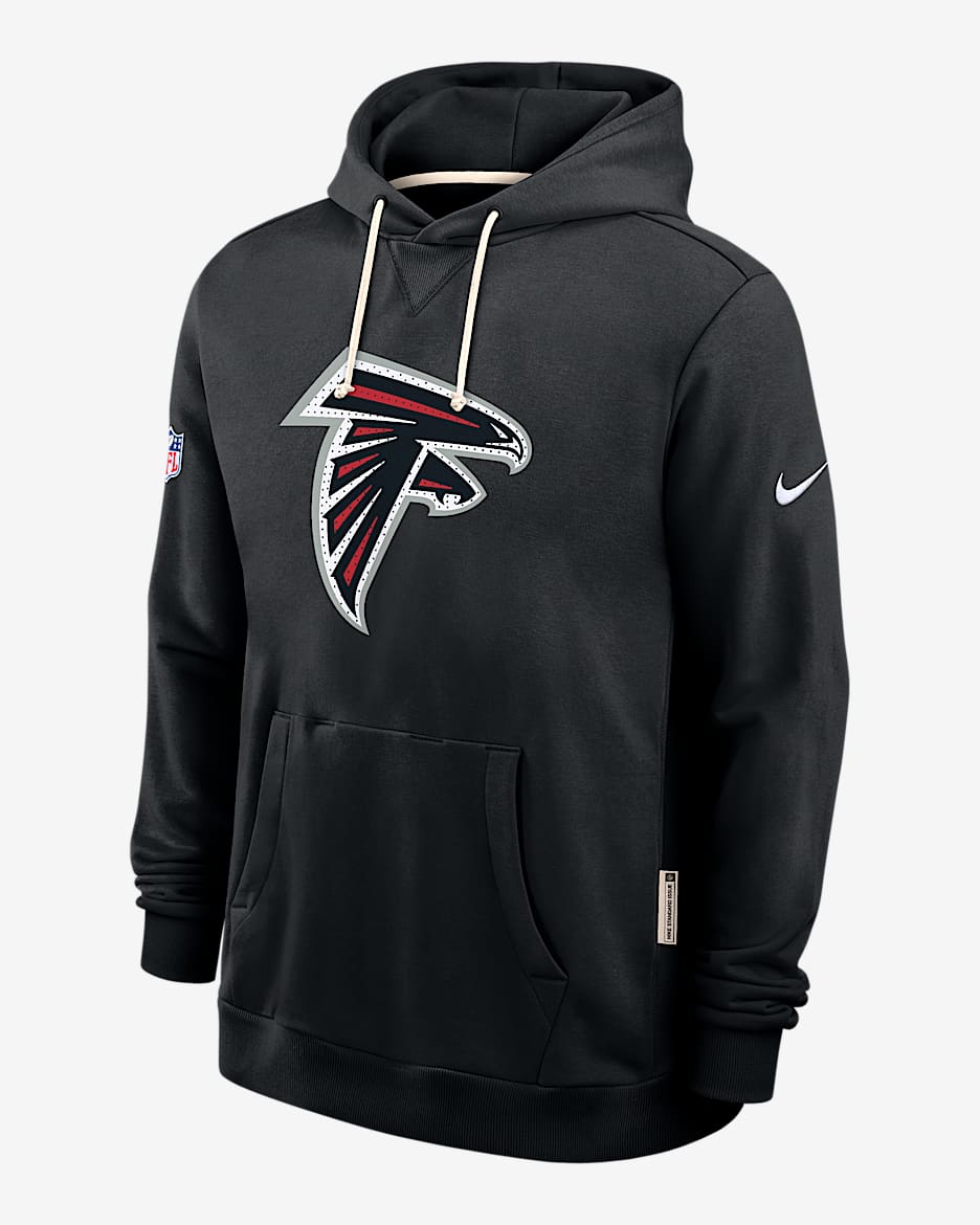 Atlanta Falcons Initial Home Sideline Men's Nike Dri-FIT NFL Pullover Hoodie - Black