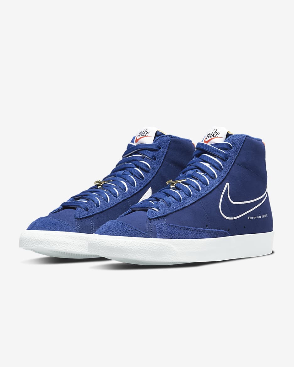 Nike Blazer Mid '77 Men's Shoes - Deep Royal Blue/Orange/University Gold/White