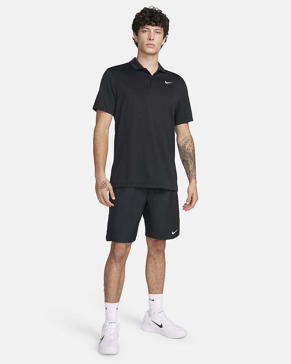 Męskie spodenki do tenisa 23 cm Dri-FIT NikeCourt Victory - Czerń/Biel