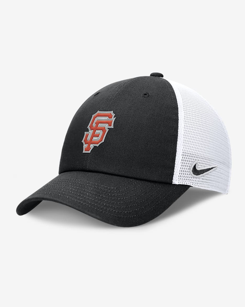 San Francisco Giants City Connect Club Men's Nike MLB Trucker Adjustable Hat - Black