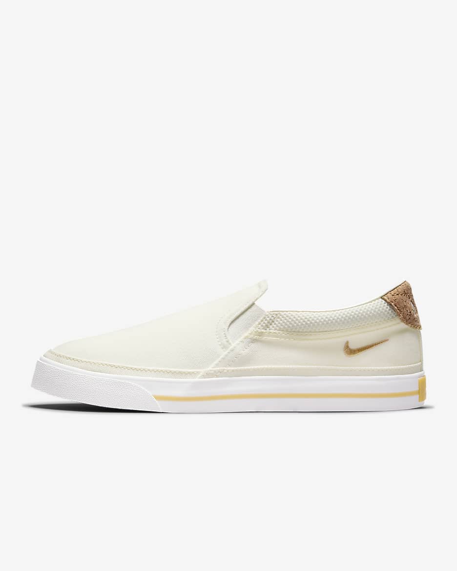 Nike Court Legacy 女款懶人鞋 - Pale Ivory/Gum Light Brown/Sail/Metallic Gold