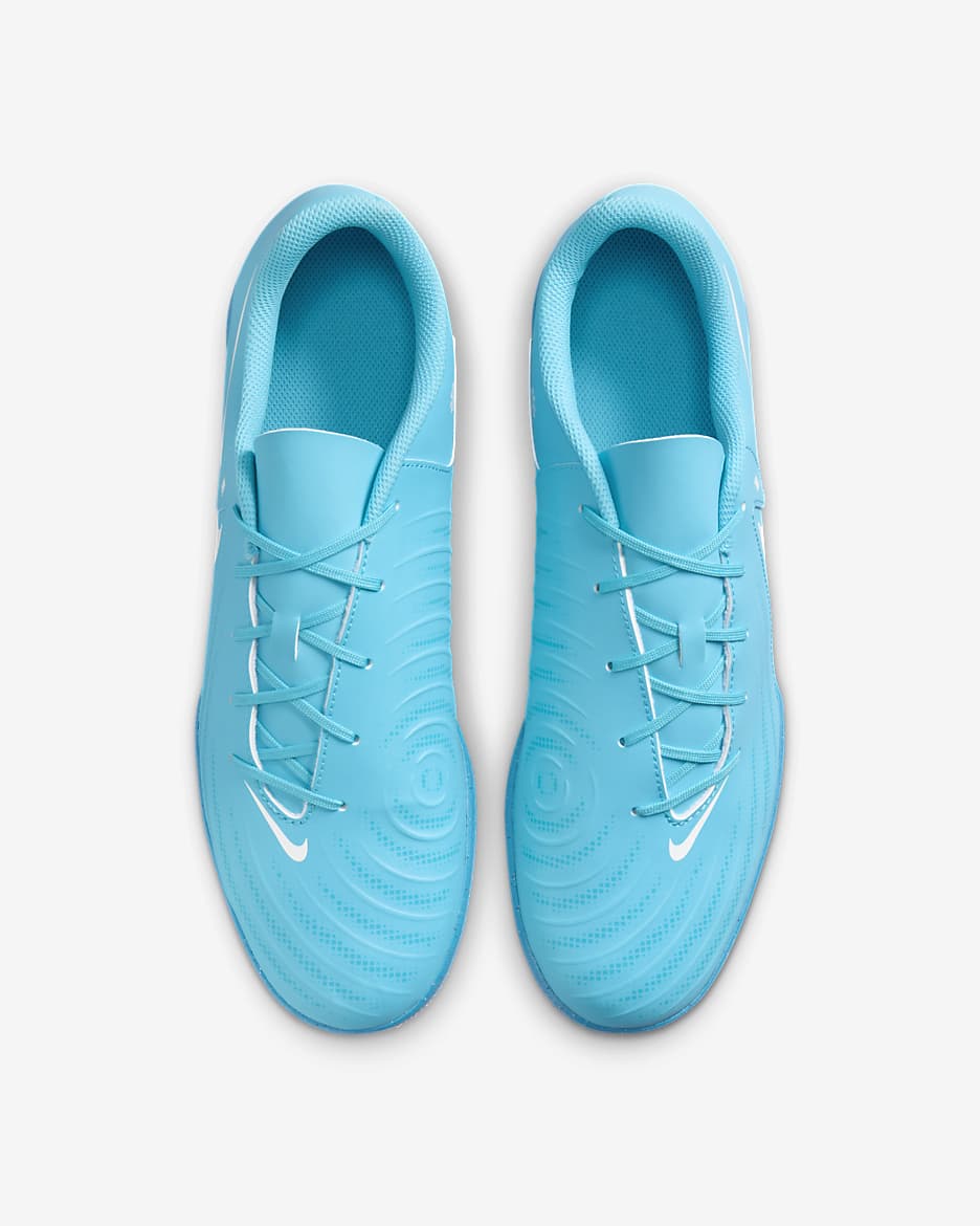 Nike Phantom GX 2 Club IC lav fotballsko - Blue Fury/Hvit