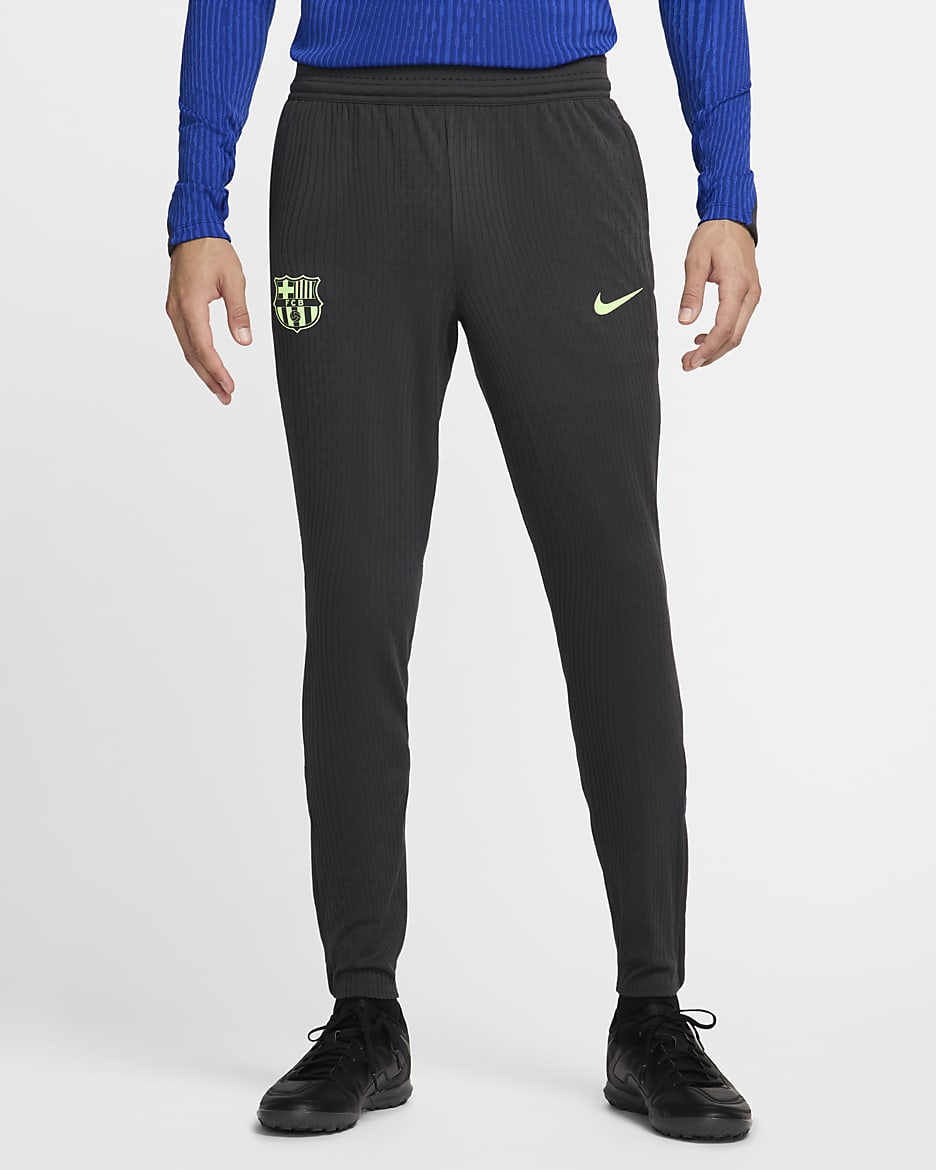 F.C. Barcelona Strike Elite Third Men's Nike Dri-FIT ADV Football Knit Pants - Anthracite/Old Royal/Lime Blast