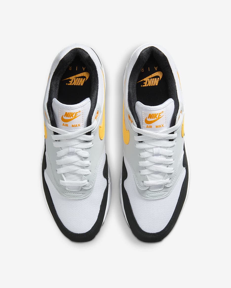 Nike Air Max 1 Men's Shoes - White/Black/Pure Platinum/University Gold