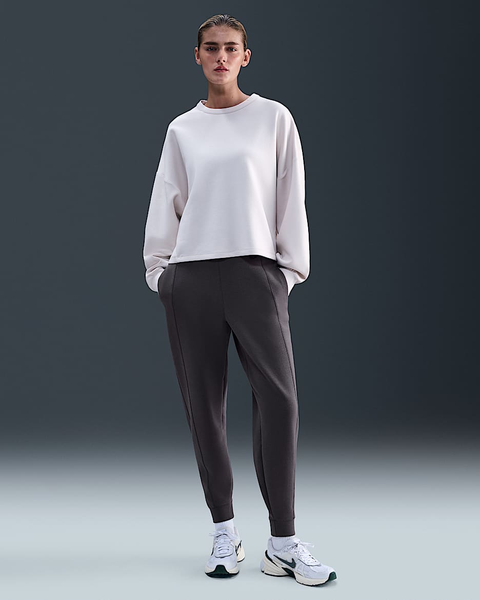 Nike 24.7 ImpossiblySoft Women's Dri-FIT Mid-Rise Joggers - Thunder Grey/Dark Shadow