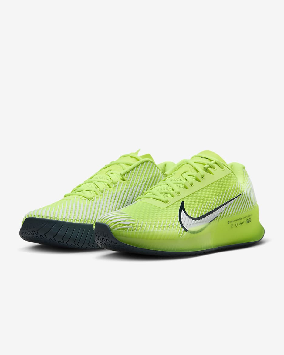 Tennissko för hårt underlag NikeCourt Air Zoom Vapor för män - Volt/Armory Navy/Vit