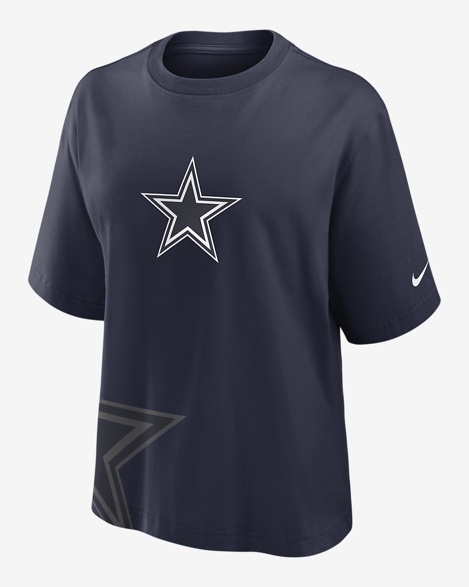 Dallas Cowboys Boxy Women's Nike NFL T-Shirt - Navy