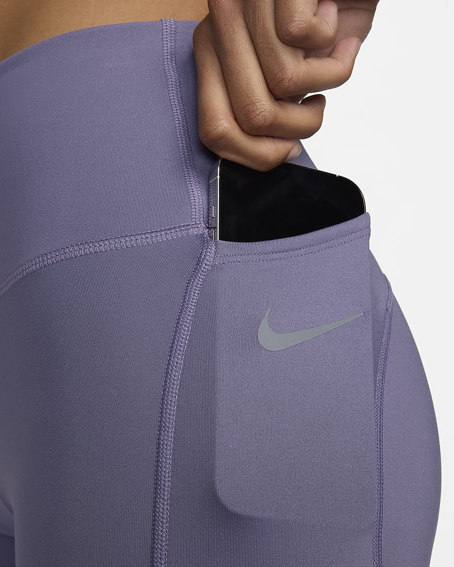 Nike Epic Fast Leggings de running de talle medio con bolsillo - Mujer - Daybreak