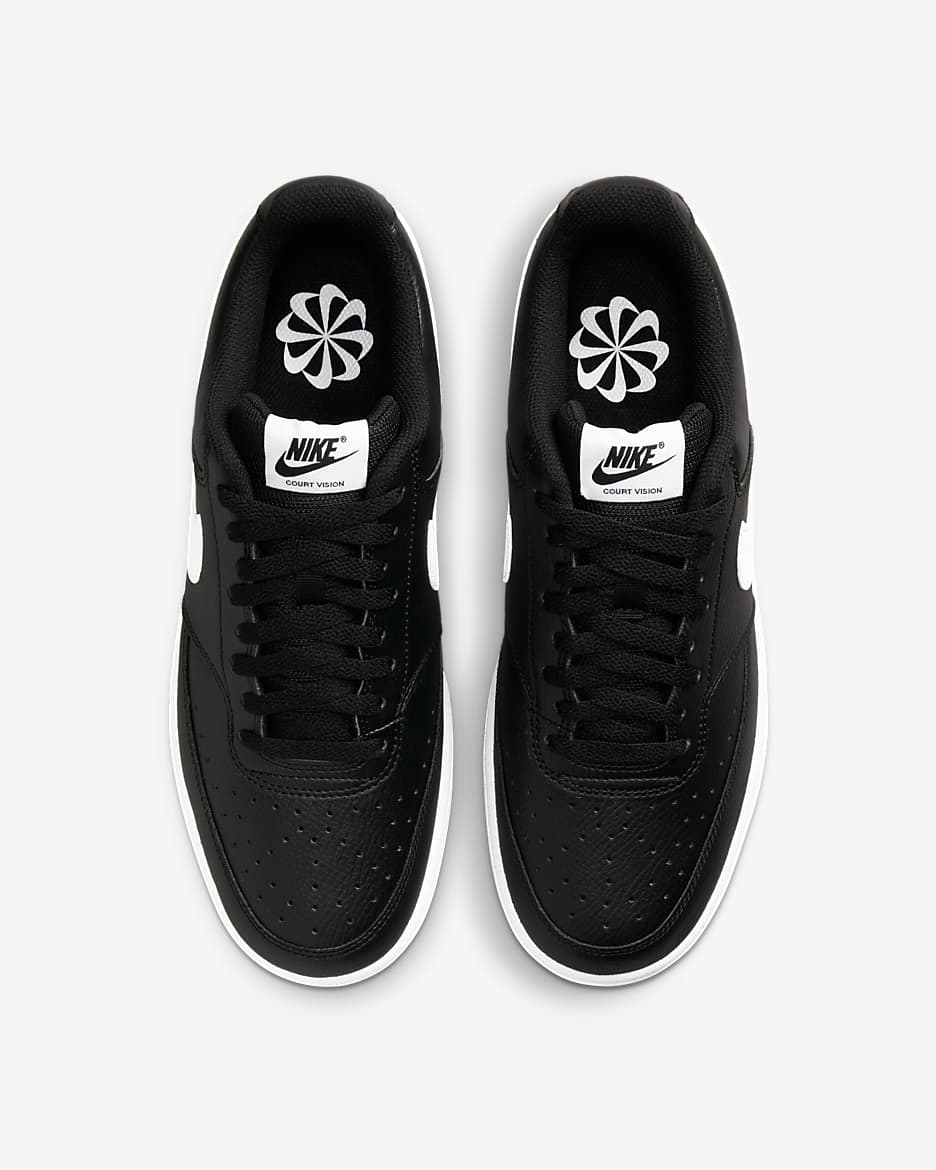 Calzado para hombre Nike Court Vision Low Next Nature - Negro/Negro/Blanco