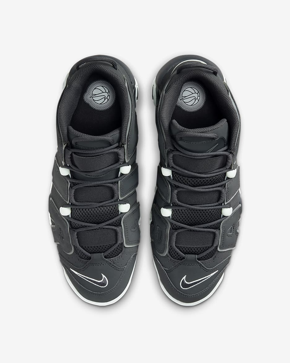 รองเท้าผู้ชาย Nike Air More Uptempo '96 - Dark Smoke Grey/Light Smoke Grey/Barely Green/Dark Smoke Grey