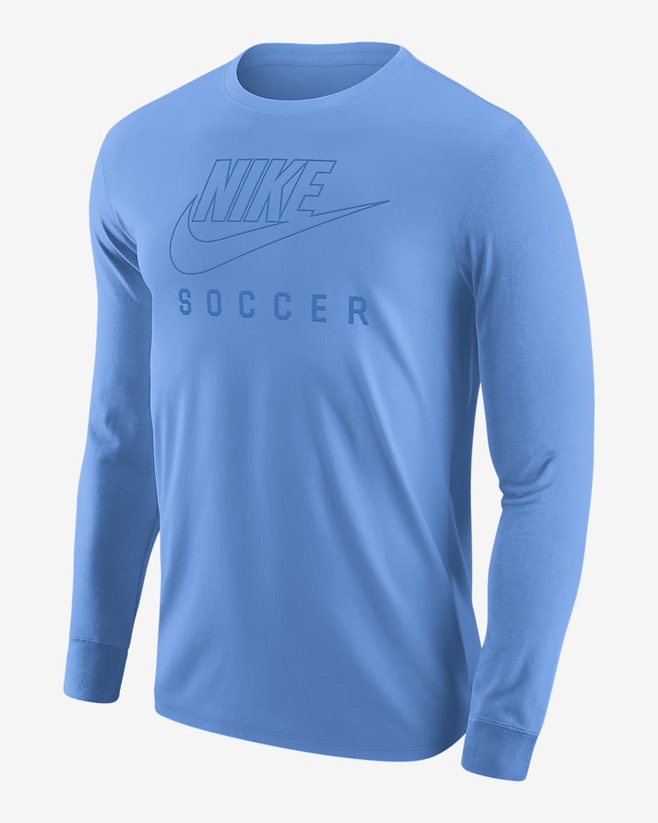 Nike Swoosh Men's Soccer Long-Sleeve T-Shirt - University Blue