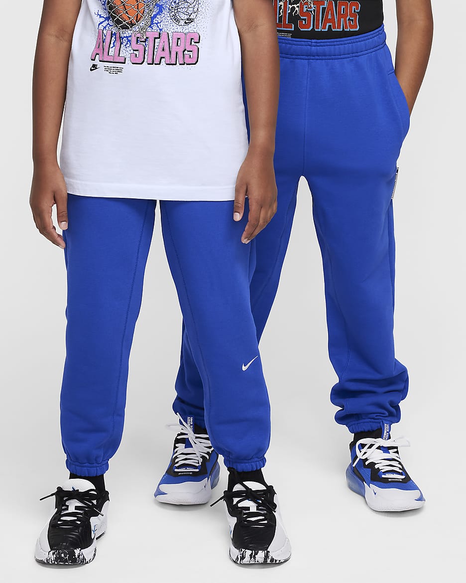 Pants de tejido Fleece Dri-FIT para niños talla grande Nike Standard Issue - Royal juego/Marfil pálido