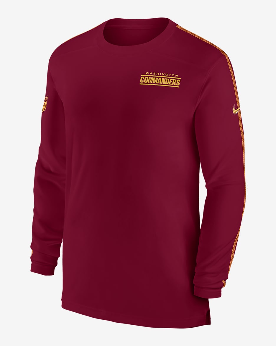 Washington Commanders Sideline Coach Men's Nike Dri-FIT NFL Long-Sleeve Top - Red