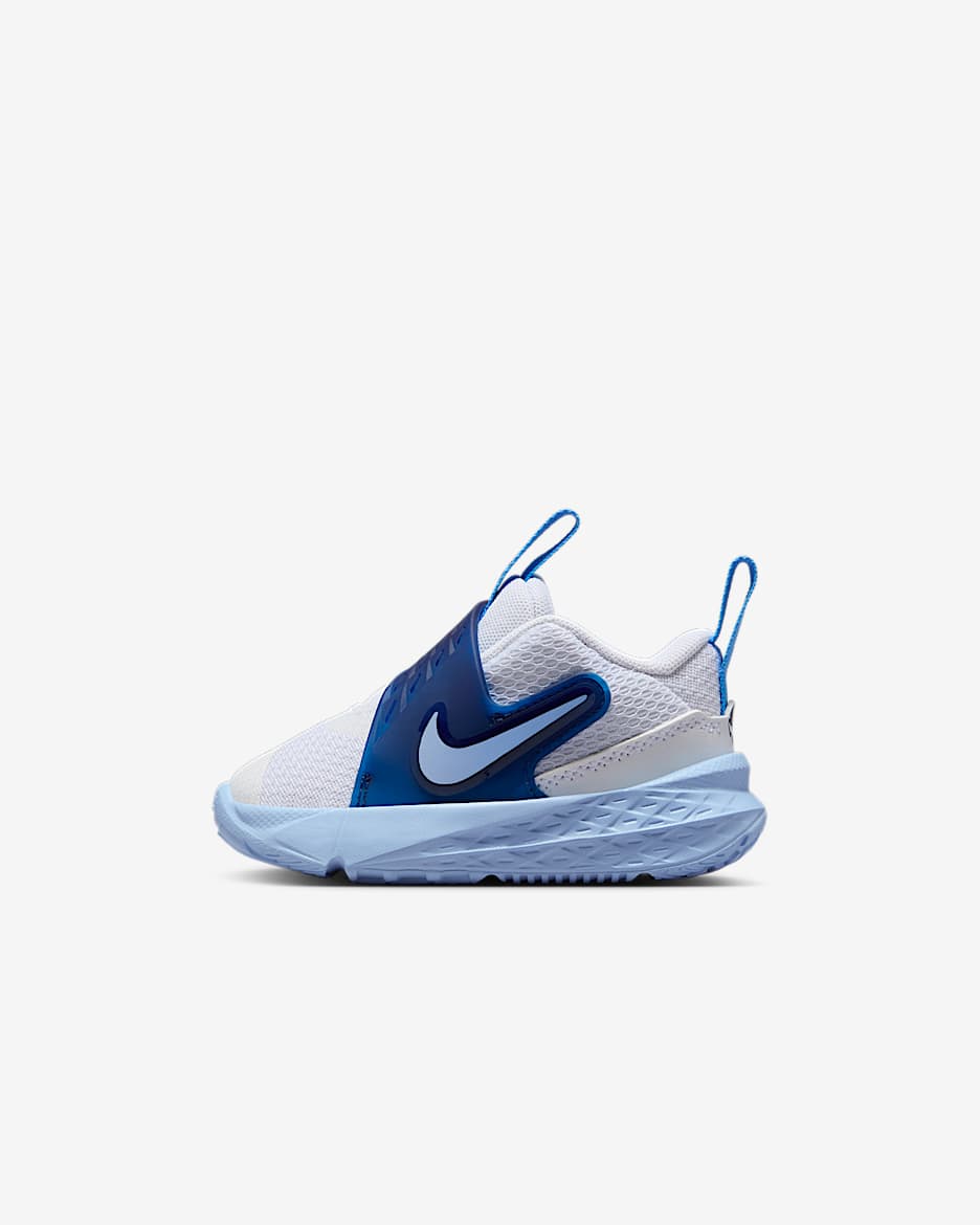 Nike Team Hustle D 12 Baby/Toddler Shoes - White/Psychic Blue/Midnight Navy/University Blue