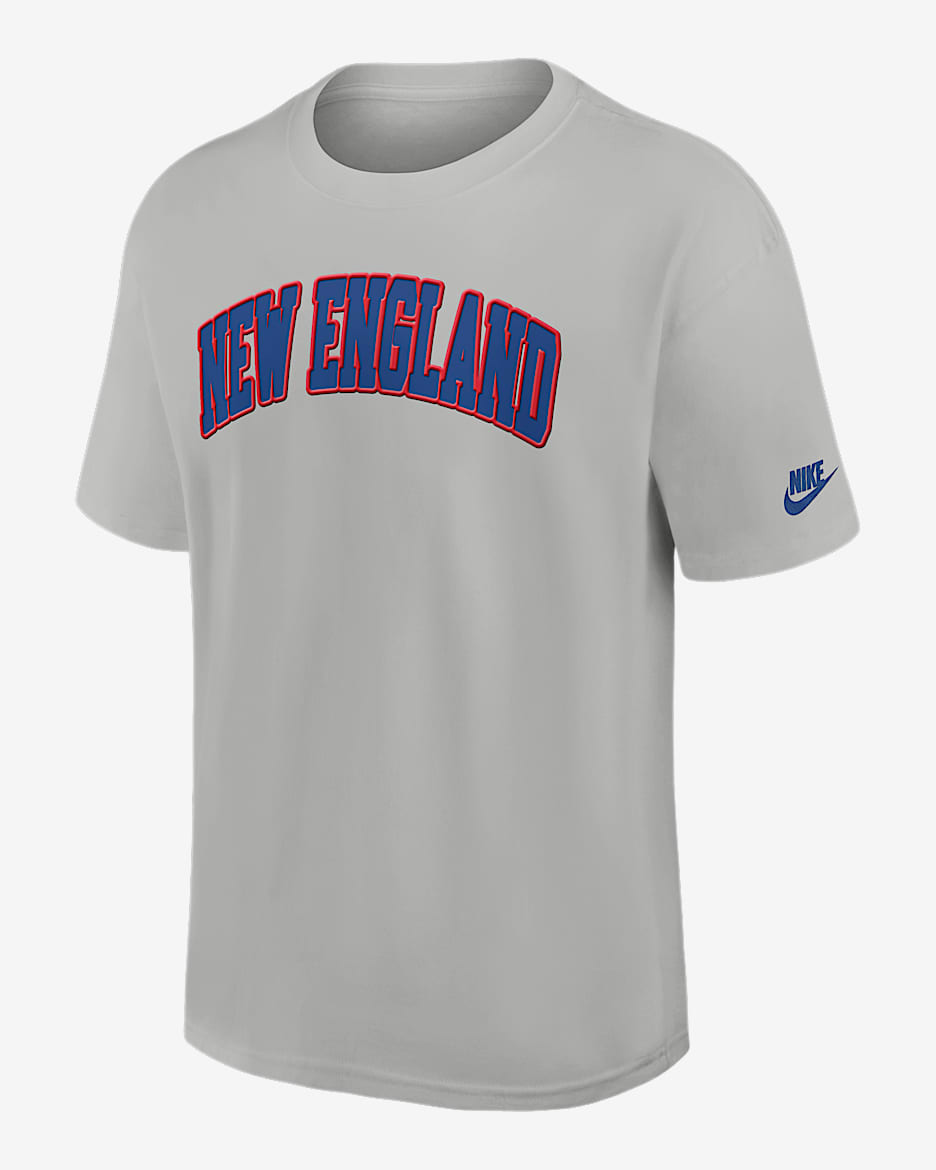 Playera Nike de la NFL para hombre New England Patriots Rewind Statement Max90 - Plata medio
