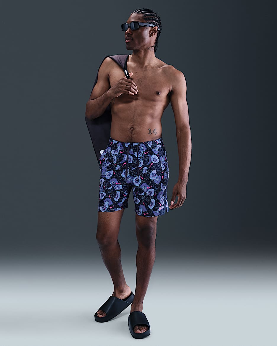 Nike Swim Breaker Men's 7" Brief-Lined Volley Short - Midnight Navy
