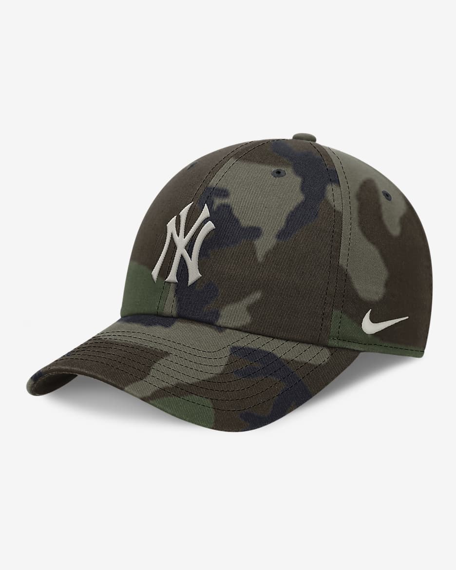 New York Yankees Camo Club Men's Nike MLB Adjustable Hat - Camo Green