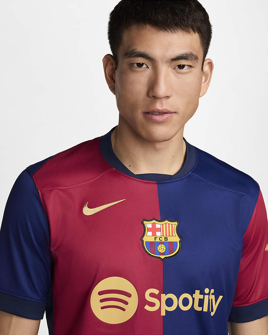 FC Barcelona 2024/25 Stadium 主場男款 Nike Dri-FIT 復刻版足球衣 - Deep Royal Blue/Noble Red/Midnight Navy/Club Gold