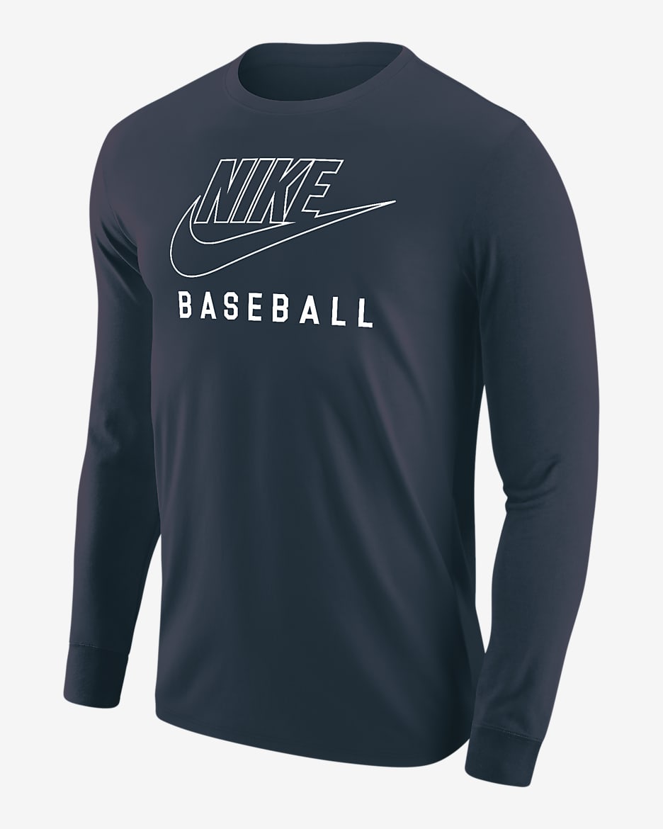 Nike Swoosh Men's Baseball Long-Sleeve T-Shirt - Thunder Blue