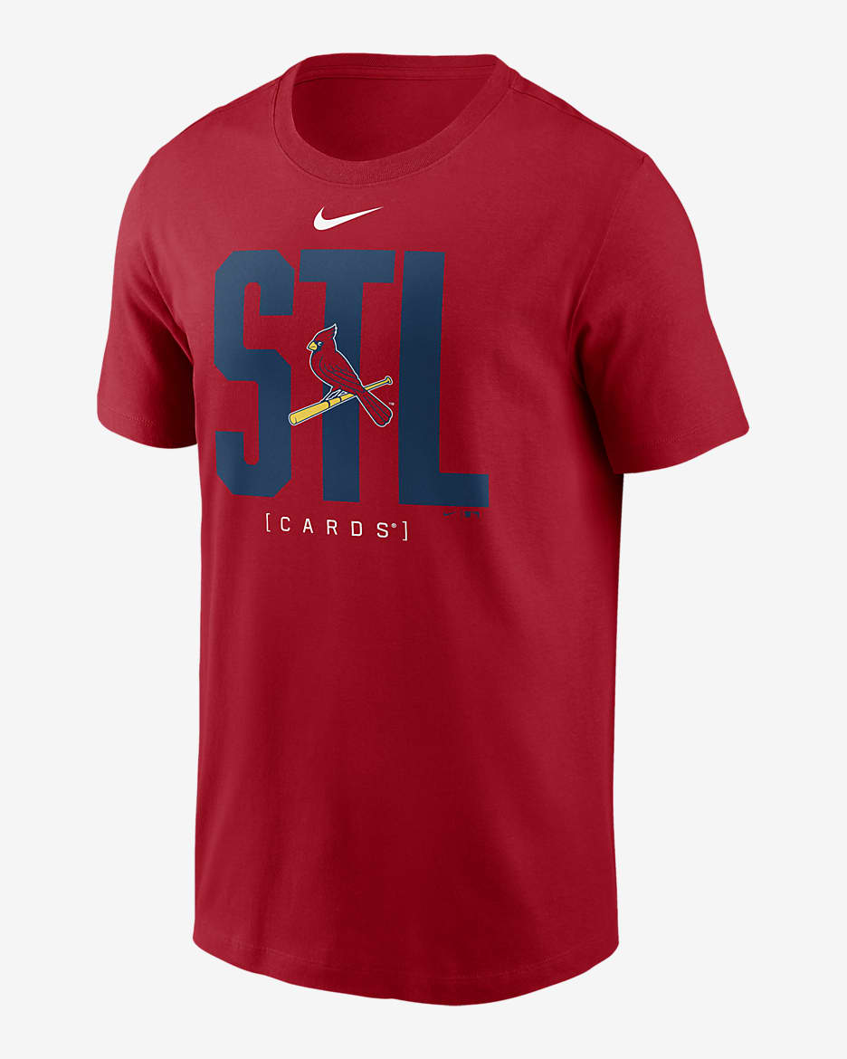 St. Louis Cardinals Team Scoreboard Men's Nike MLB T-Shirt - Red