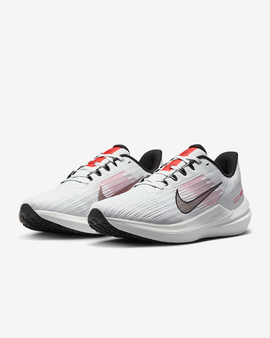 Nike Winflo 9 Men's Road Running Shoes - Photon Dust/White/Platinum Tint/Black