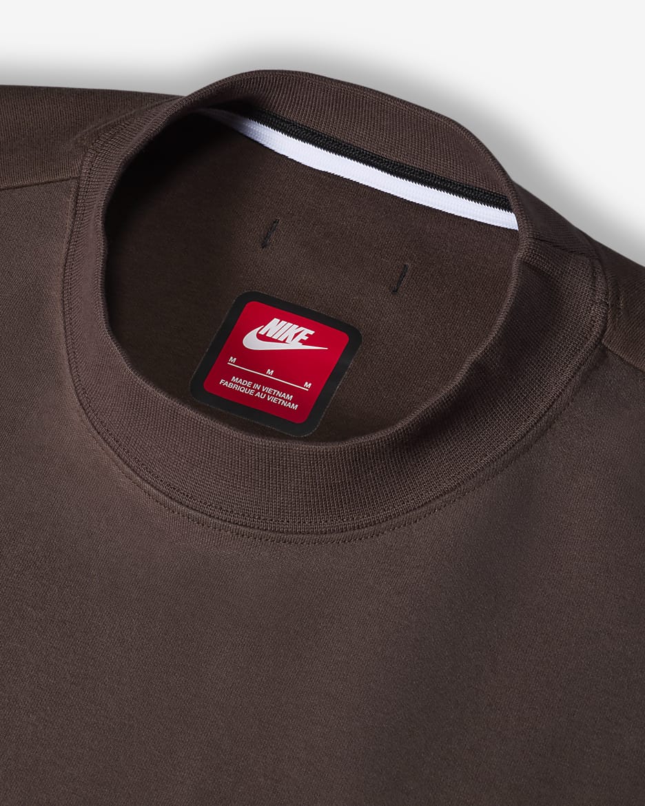 Nike Sportswear Tech Fleece Reimagined extragroßes Kurzarm-Sweatshirt für Herren - Baroque Brown