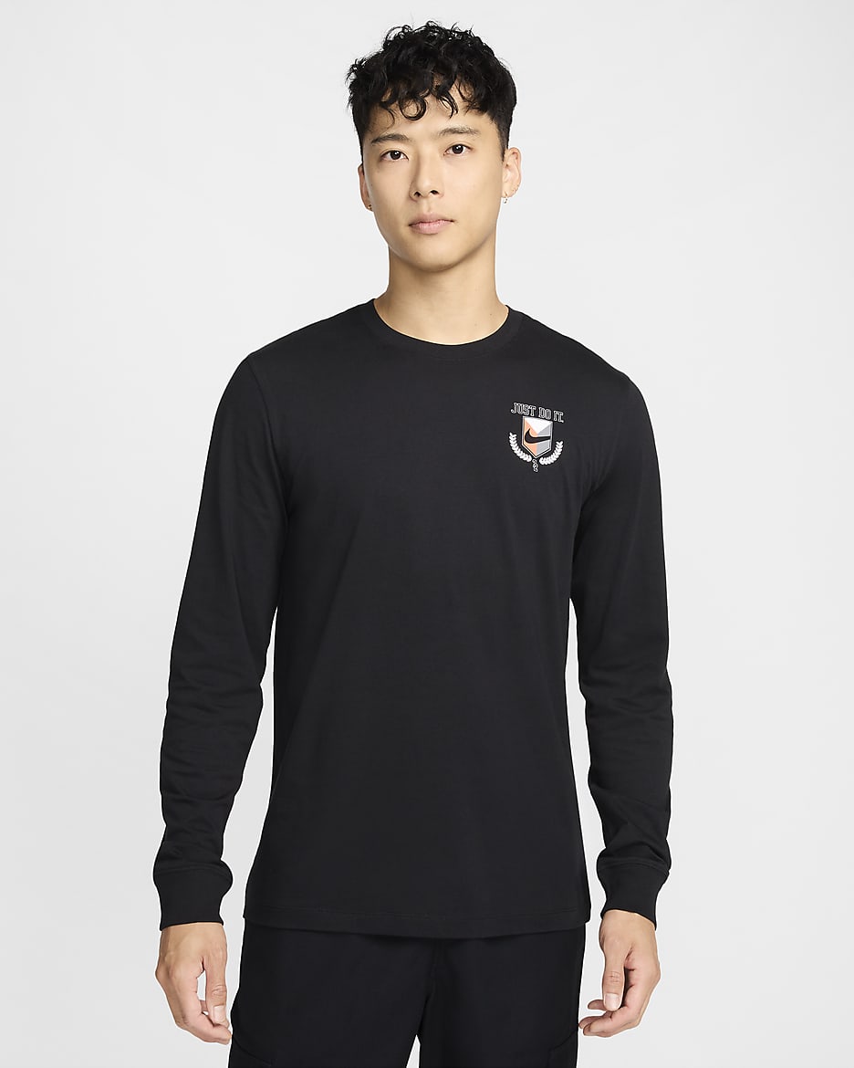 Nike Sportswear Men's Long-Sleeve T-Shirt - Black