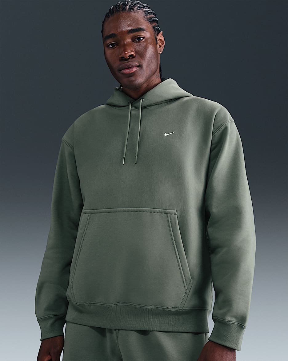 Nike Solo Swoosh Sudadera con capucha - Hombre - Clay Green/Clay Green/Blanco