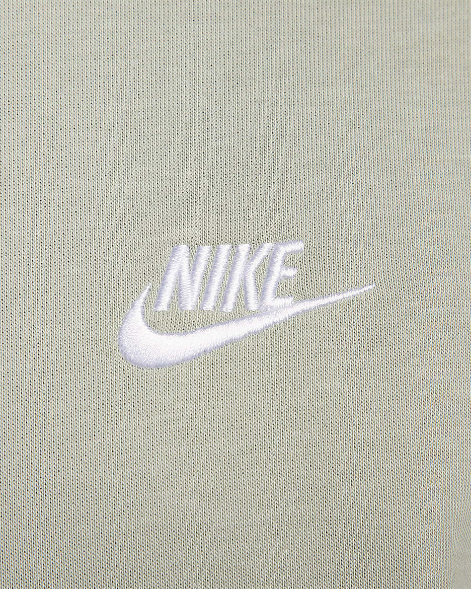 Nike Sportswear Club French-Terry-Rundhalsshirt für Herren - Jade Horizon/Weiß