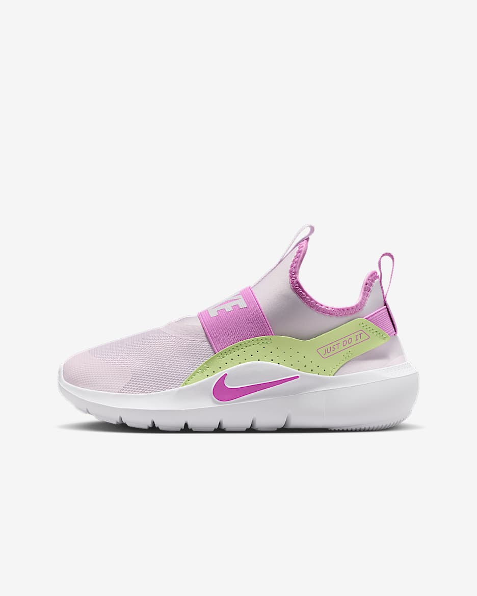 Nike Flex Runner 4 大童跑鞋 - Light Violet/Light Liquid Lime/白色/Light Magenta