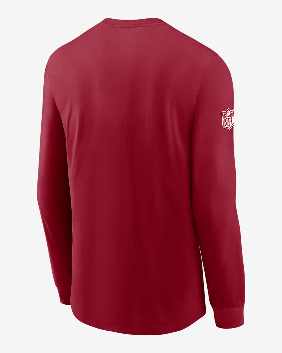 Tampa Bay Buccaneers Sideline Team Issue Men's Nike Dri-FIT NFL Long-Sleeve T-Shirt - Red