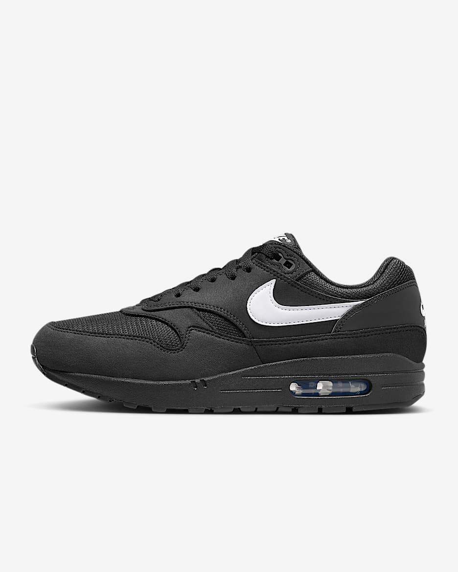 Nike Air Max 1 Men's Shoes - Black/Black/White