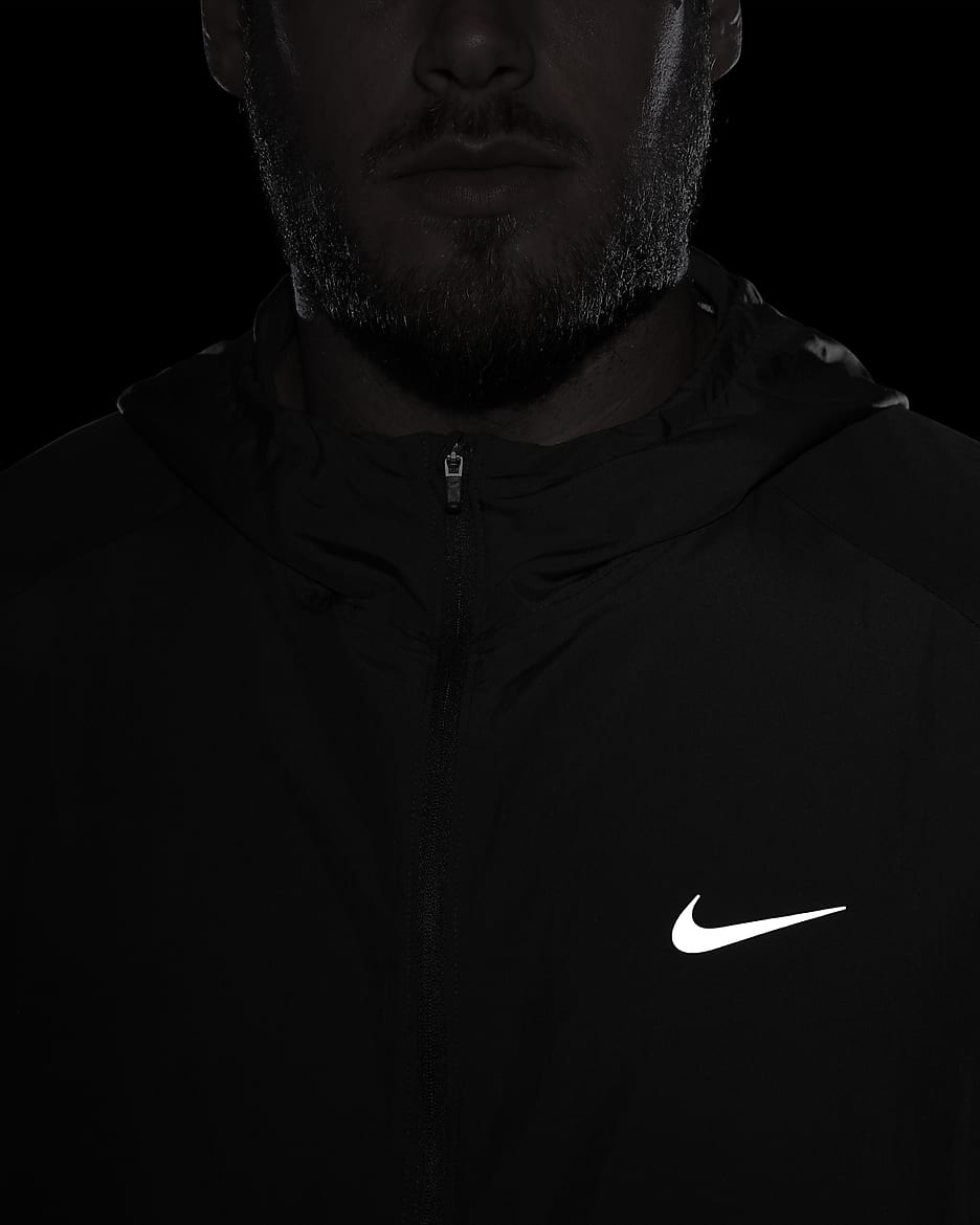 Nike Miler Repel-Laufjacke für Herren - Schwarz/Schwarz