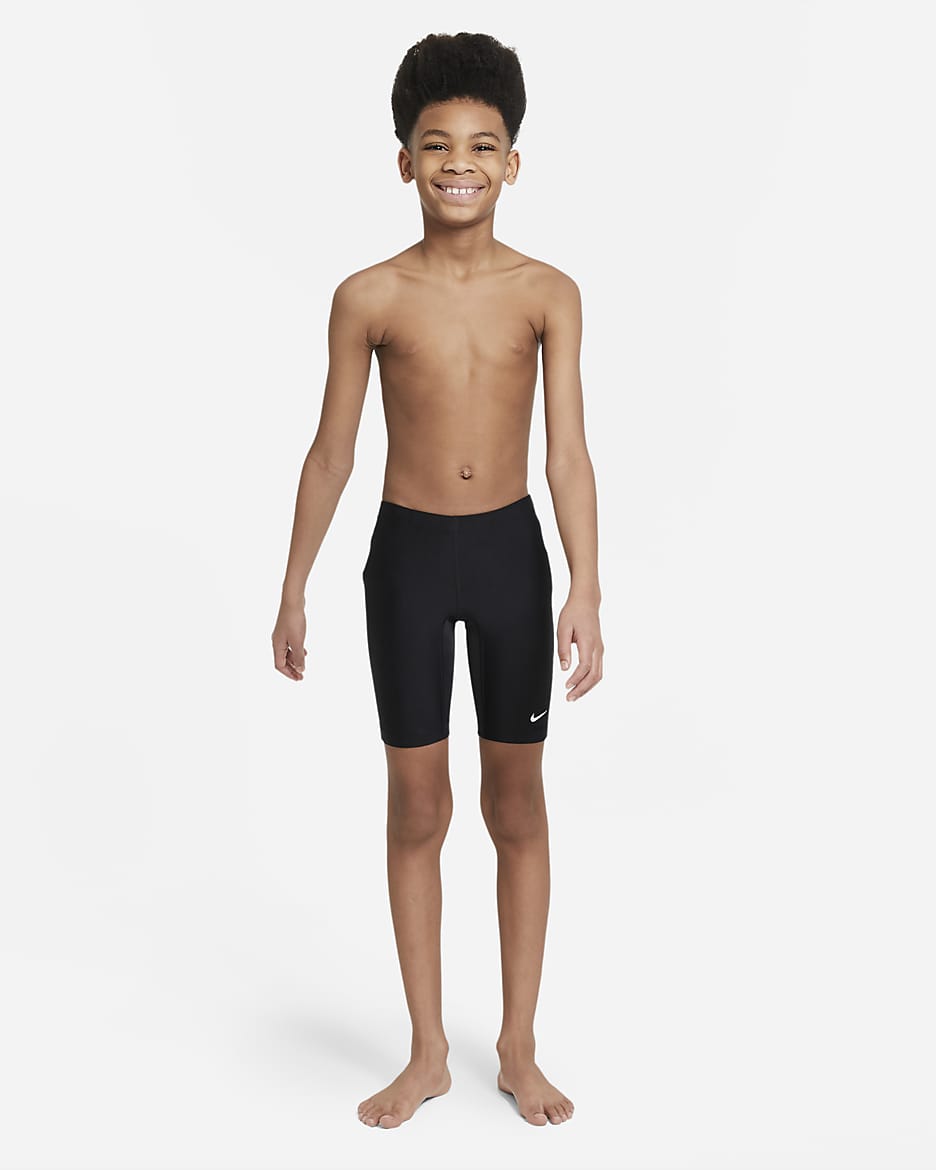 Nike HydraStrong Schwimm-Jammer für ältere Kinder (Jungen) - Schwarz/Weiß