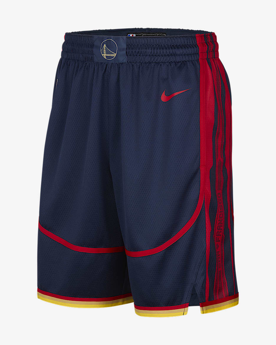 Short Nike Dri-FIT NBA Swingman Golden State Warriors 2024/25 City Edition pour homme - College Navy/University Red
