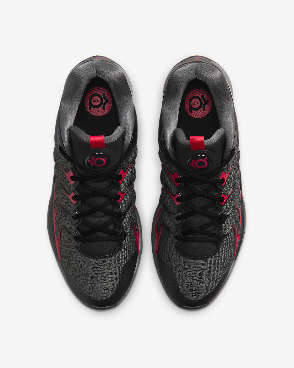 KD17 Basketball Shoes - Black/Iron Grey/University Red/White