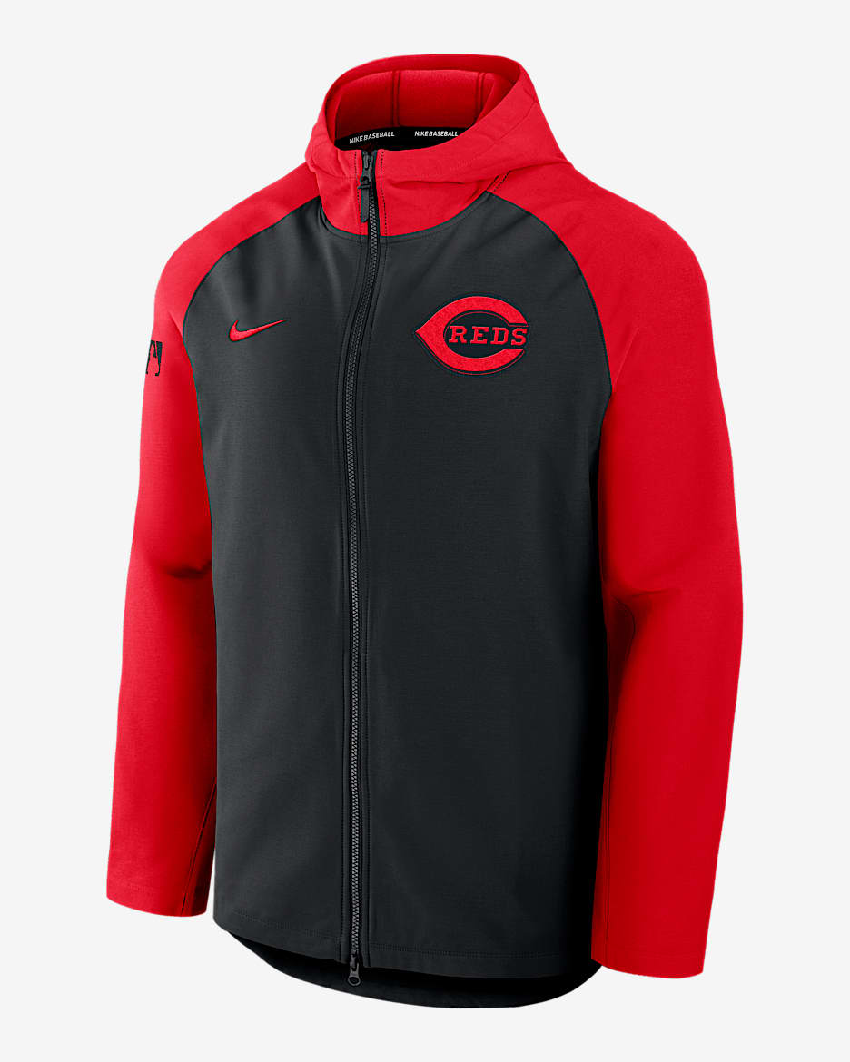 Cincinnati Reds Authentic Collection Men’s Nike Therma MLB Full-Zip Jacket - Black