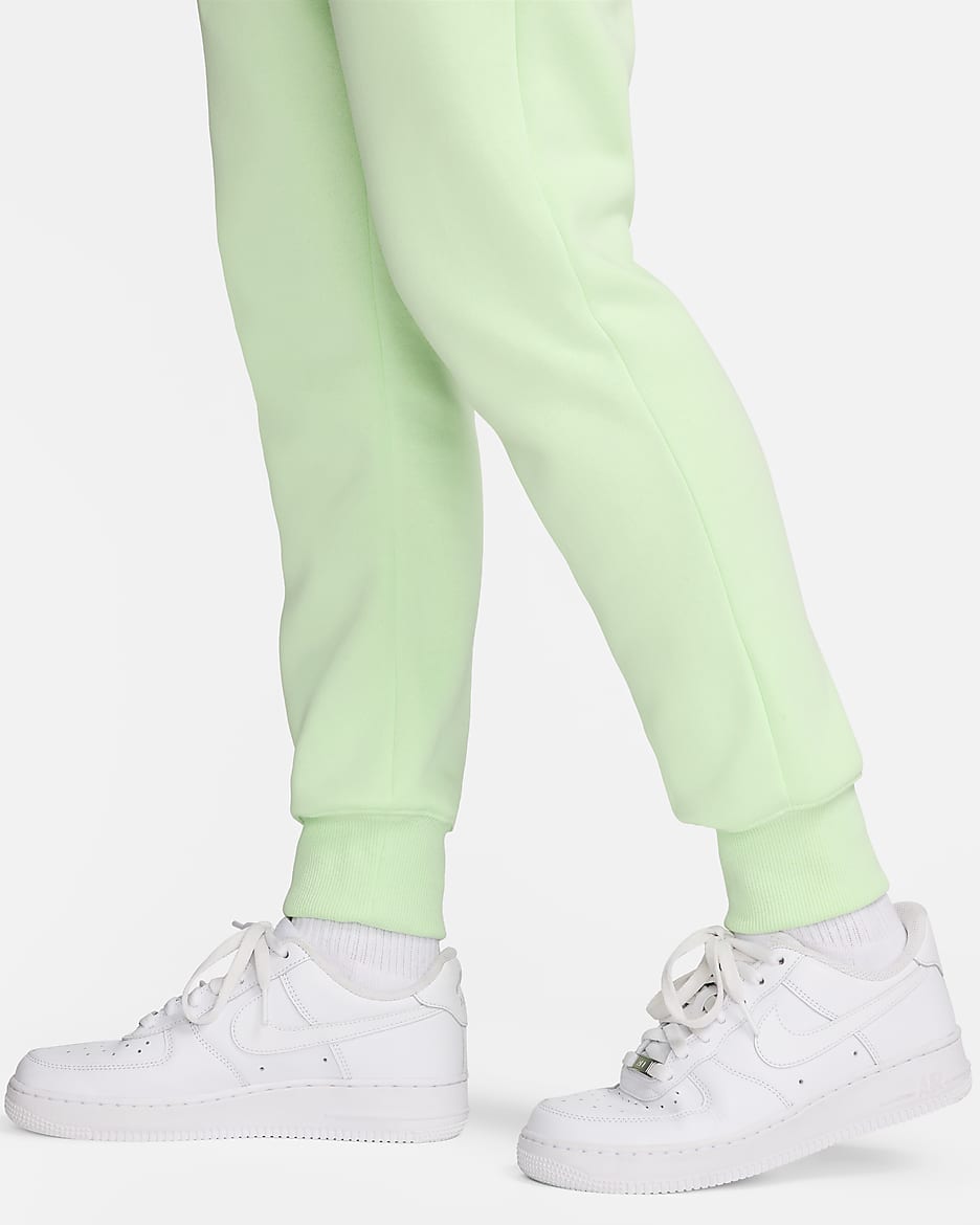 Nike Sportswear Phoenix Fleece Jogger de talle medio - Mujer - Vapor Green/Sail