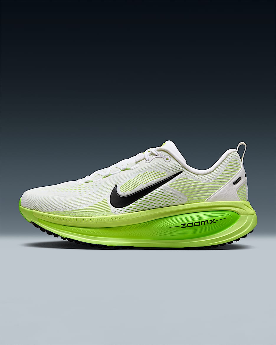 รองเท้าวิ่งโร้ดรันนิ่งผู้ชาย Nike Vomero 18 - ขาว/Electric Green/Volt/ดำ