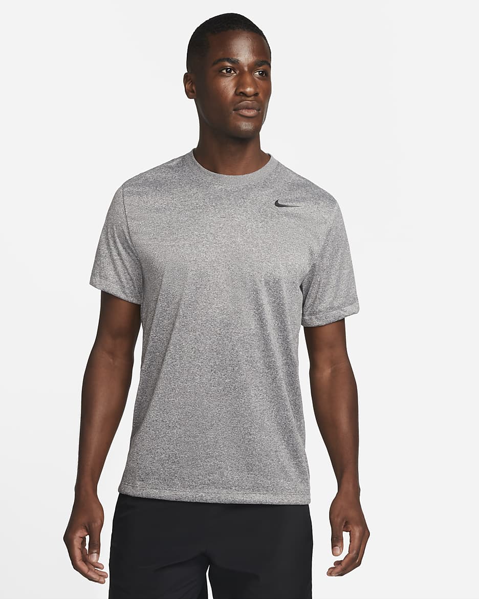 Nike Dri-FIT Legend Men's Fitness T-Shirt - Midnight Fog/Pure/Heather/Black