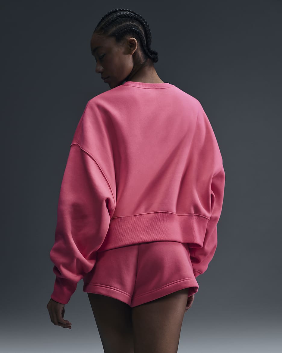 Nike Sportswear Phoenix Fleece Women's Over-Oversized Crew-Neck Sweatshirt - Aster Pink/Sail