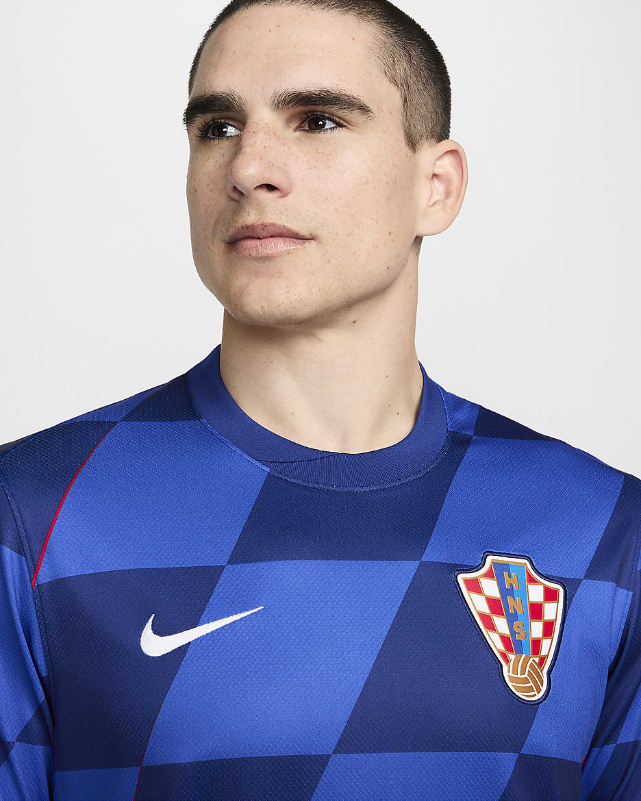 Croatia 2024/25 Stadium Away Men's Nike Dri-FIT Football Replica Shirt - Hyper Royal/Deep Royal Blue/University Red/White