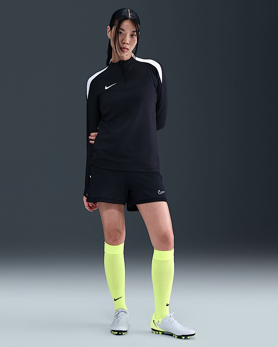 Nike Academy Women's Dri-FIT 4" Soccer Shorts - Black/Black/White/White