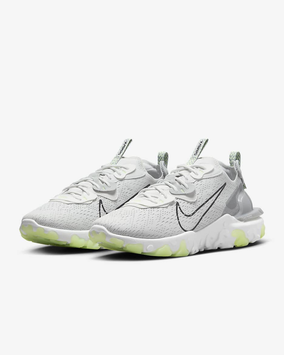 Chaussure Nike React Vision pour homme - Photon Dust/Barely Volt/Summit White/Noir