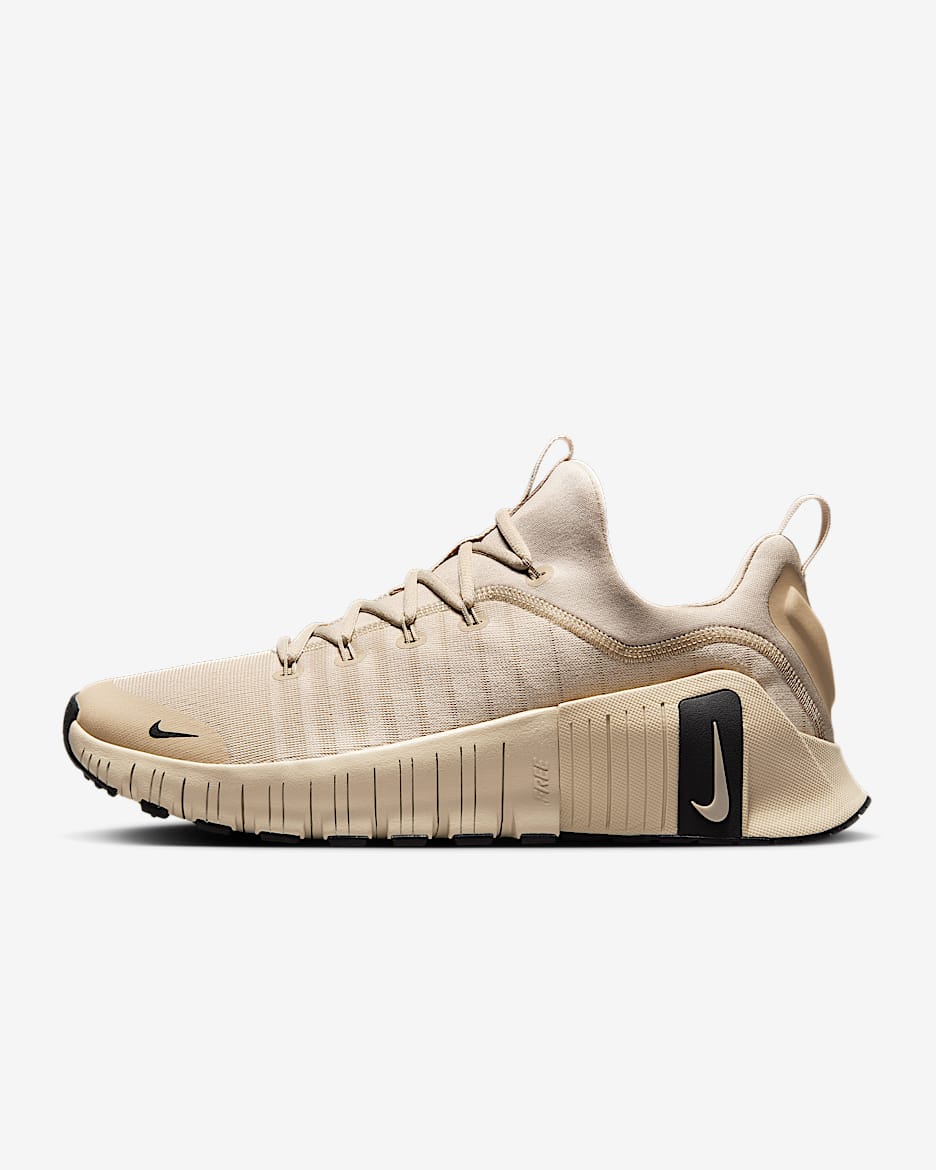 Nike Free Metcon 6 Men's Workout Shoes - Desert Khaki/Light Khaki/Black