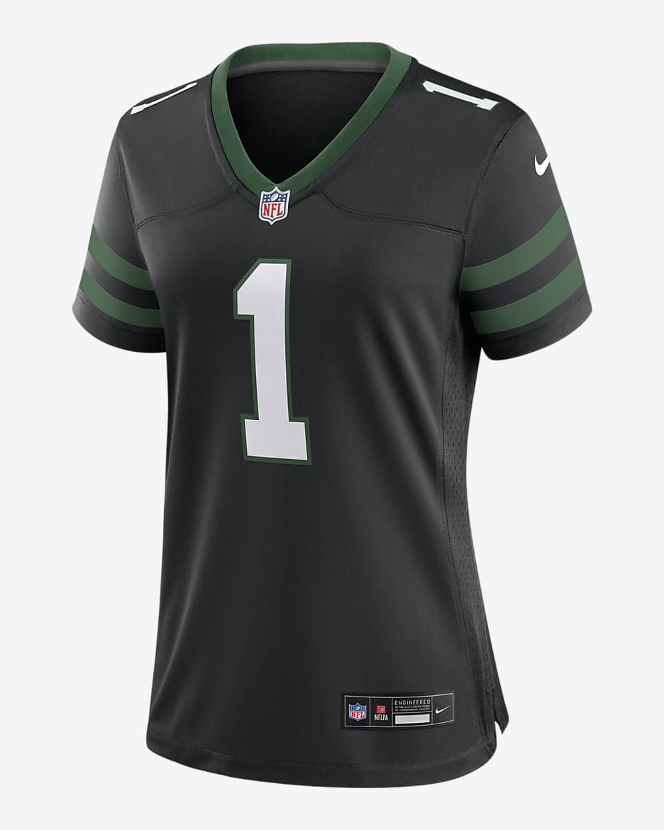 Sauce Gardner New York Jets Women's Nike NFL Game Football Jersey - Black