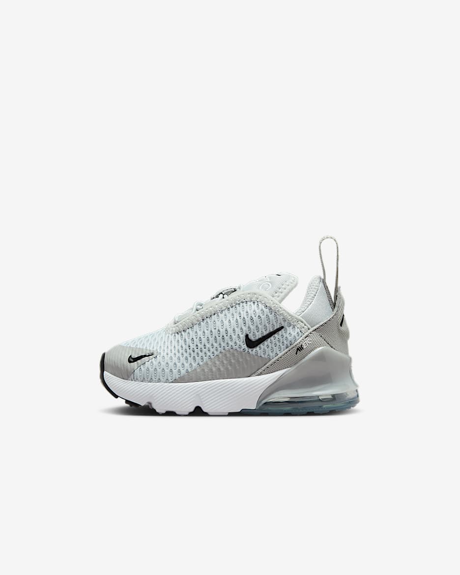 Nike Air Max 270 Schuh für Babys und Kleinkinder - Pure Platinum/Light Smoke Grey/Metallic Silver/Schwarz