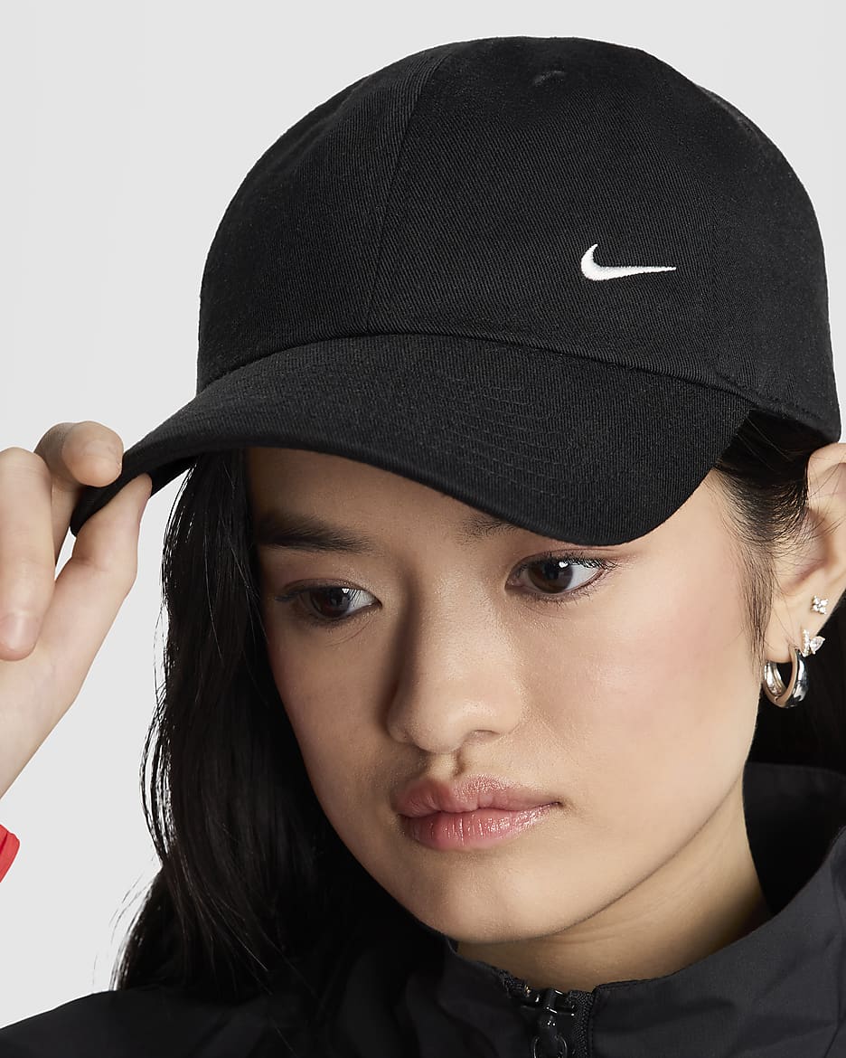 Nike Club unstrukturierte Cap - Schwarz/Sail