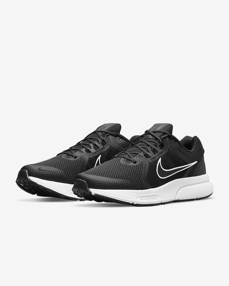 Nike Zoom Span 4 Men's Road Running Shoes - Black/Dark Smoke Grey/White